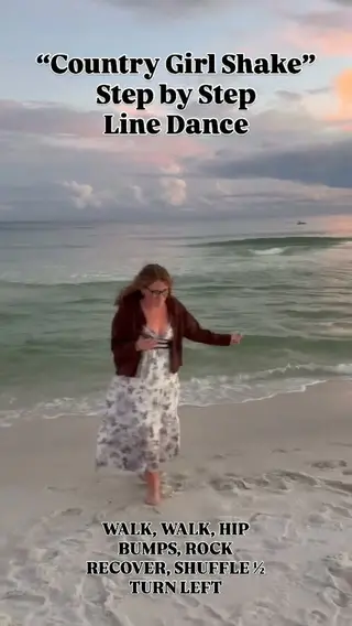 Lydia demonstrating the Country Girl Shake line dance