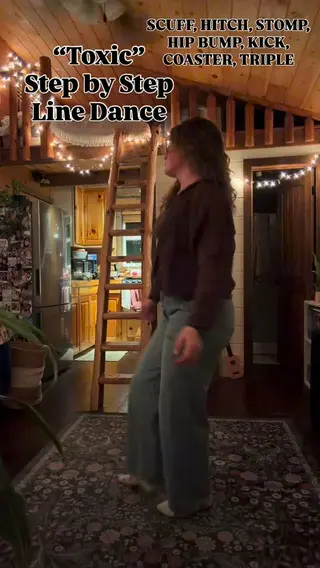 Lydia demonstrating the Toxic line dance